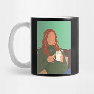 illustrator women enjoy coffee Mug